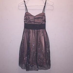 Pink and Black Lace Dress